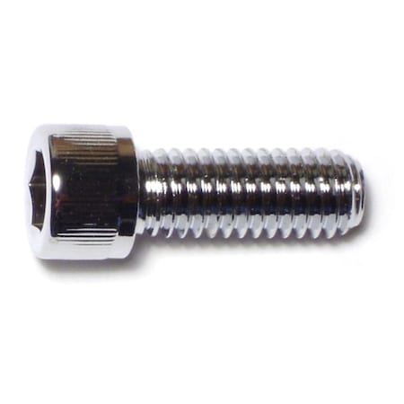 Midwest Fastener 3/8"-16 Socket Head Cap Screw, Standard, Chrome Plated Steel, 1 in Length, 10 PK 75083